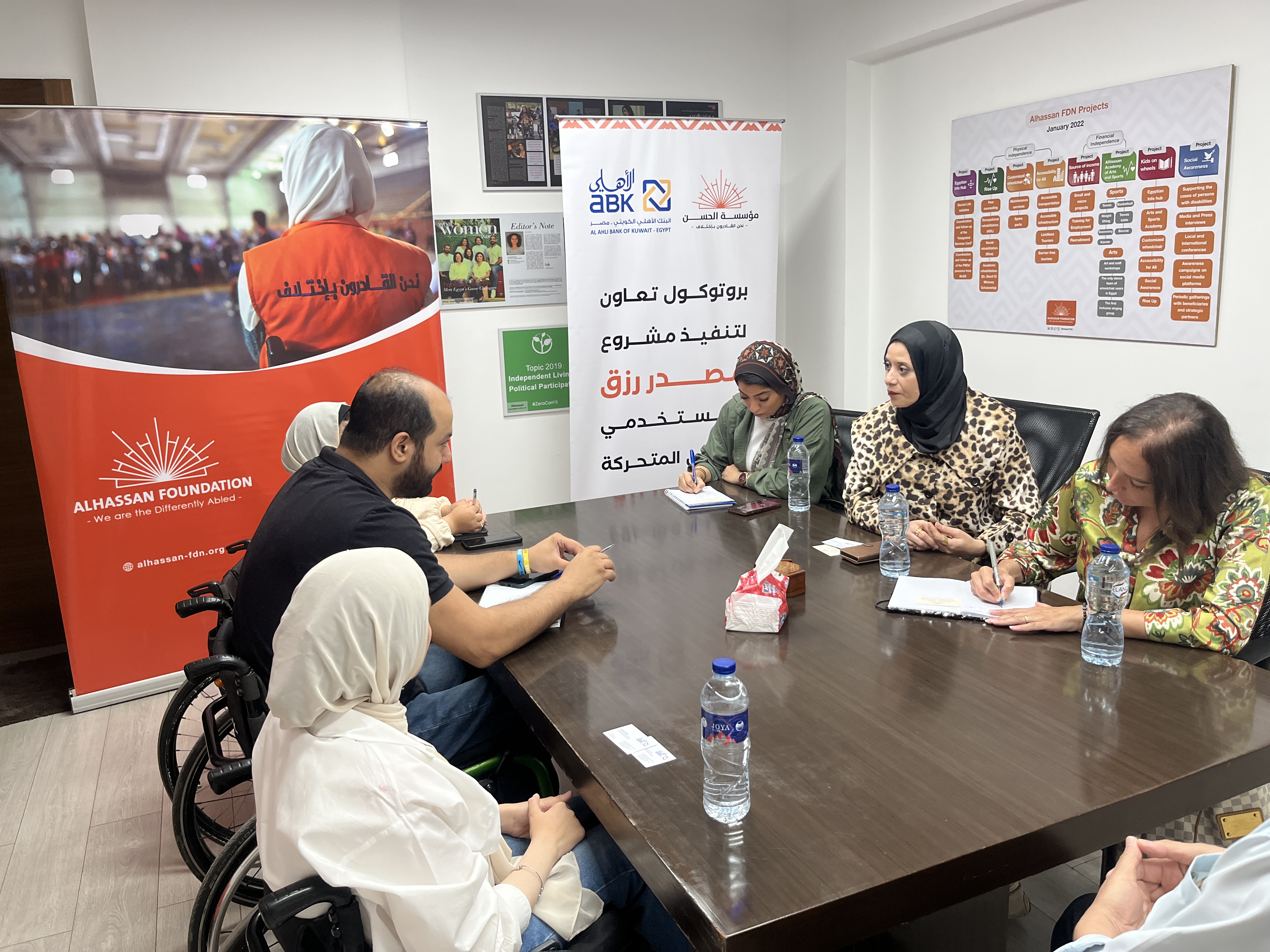 Al Ahli Bank of Kuwait - Egypt Signs a Protocol with “Alhassan Foundation” to Fund Small Projects for Women with Physical Disability